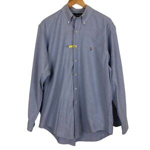 Polo Ralph Lauren Oxford Button Down Shirt Sz 16-35 Yarmouth Chambray Cotton